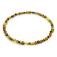 Amber Teething Necklace, Green, Polished