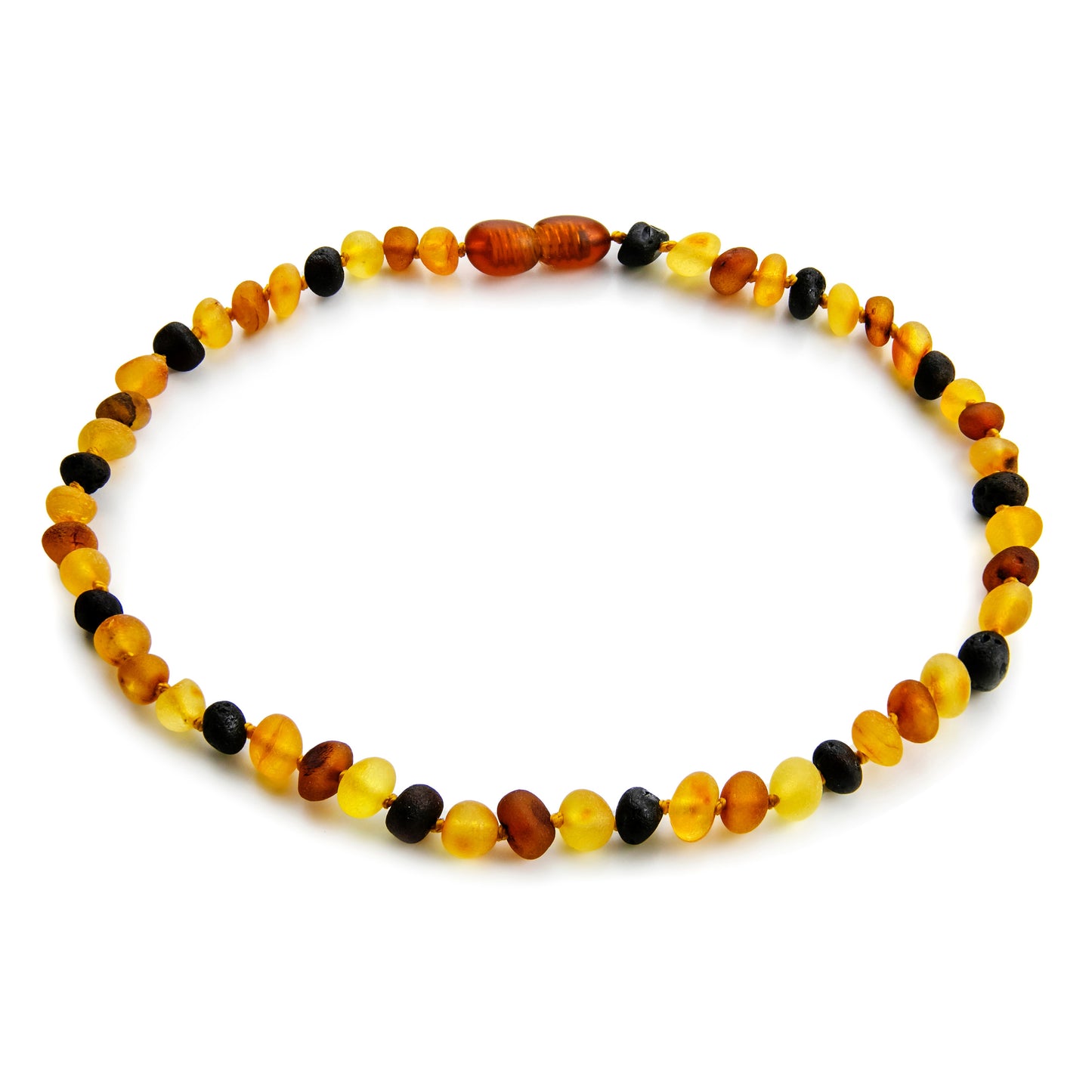 Amber Teething Necklace, Multi, Unpolished (Raw)