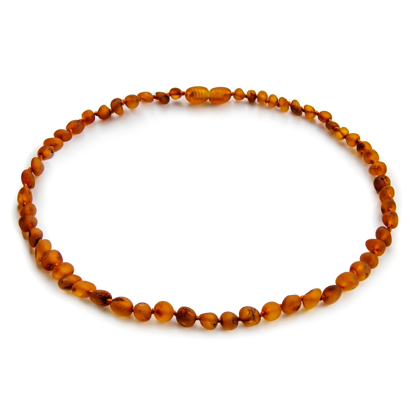 Amber Teething Necklace, Cognac, Unpolished (Raw)