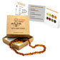 Amber Teething Necklace, Cognac, Unpolished (Raw)