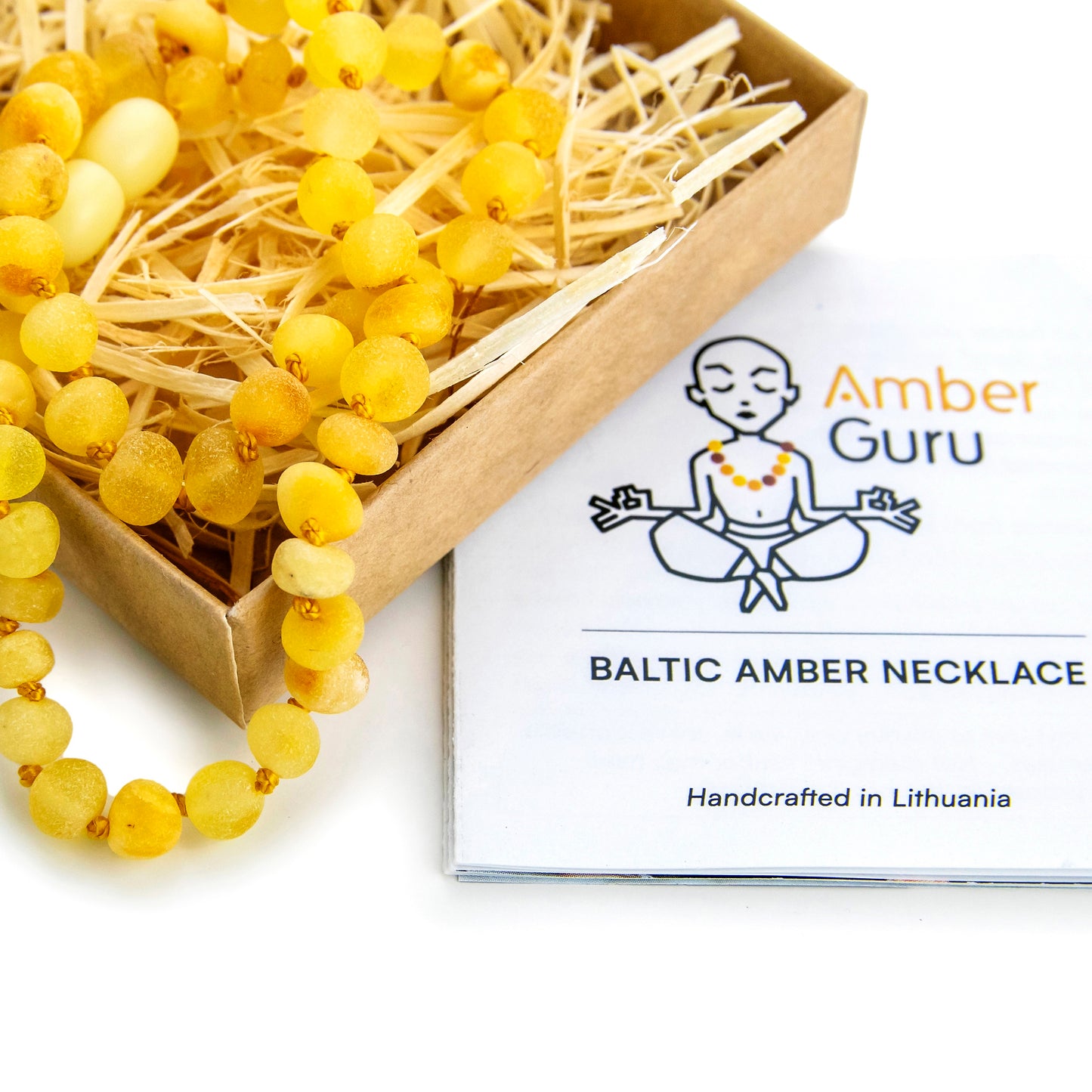 Amber Teething Necklace, Butterscotch, Unpolished (Raw)