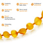 Amber Teething Necklace, Honey, Unpolished (Raw)