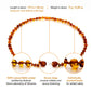 Amber Necklace for Adults, Cognac, Polished
