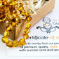 Gift Ready Honey Polished Baltic Amber Teething Necklace with Certificate of Authenticity, Made by Amber Guru
